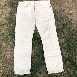 Men's white J. Crew vintage slim straight jeans